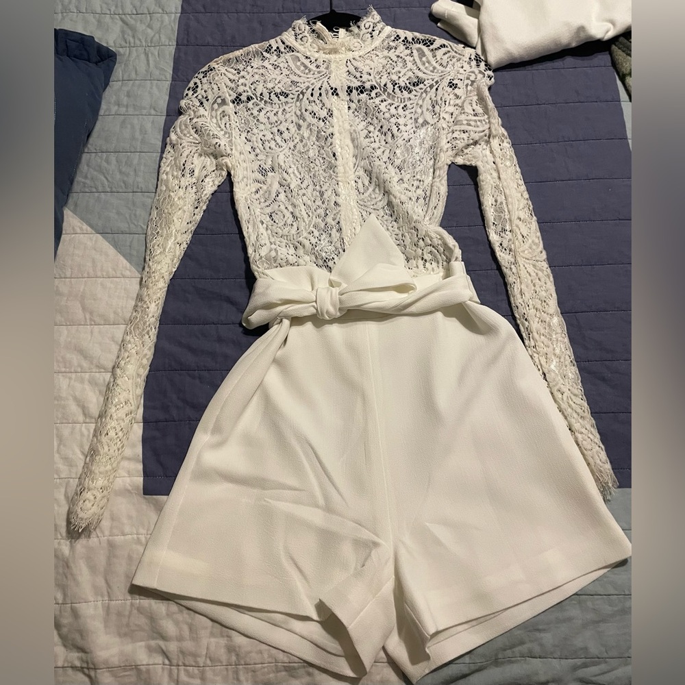 Misha dressy lace romper